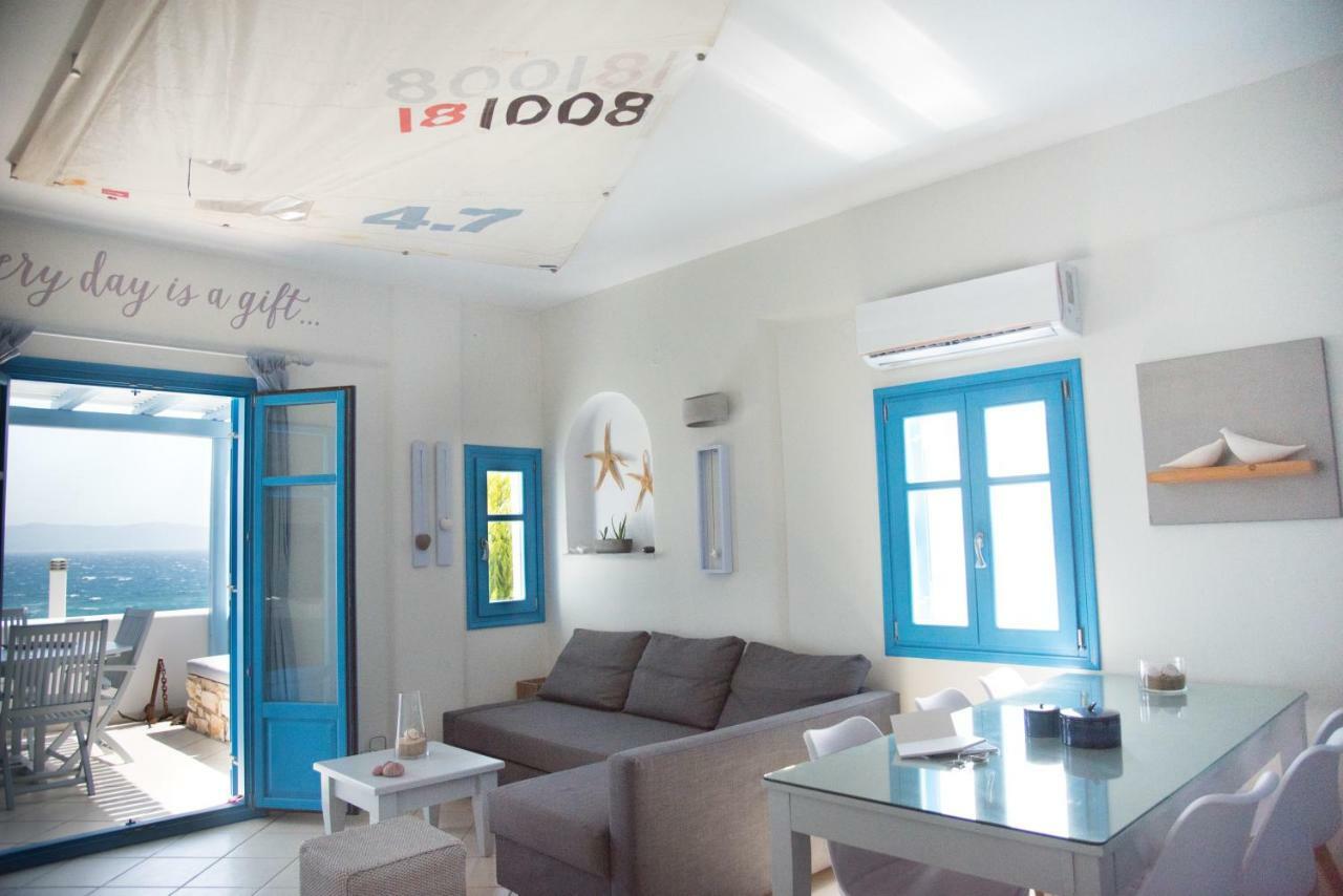 Just Blue With Amazing Sea Views In Piso Livadi Villa Bagian luar foto