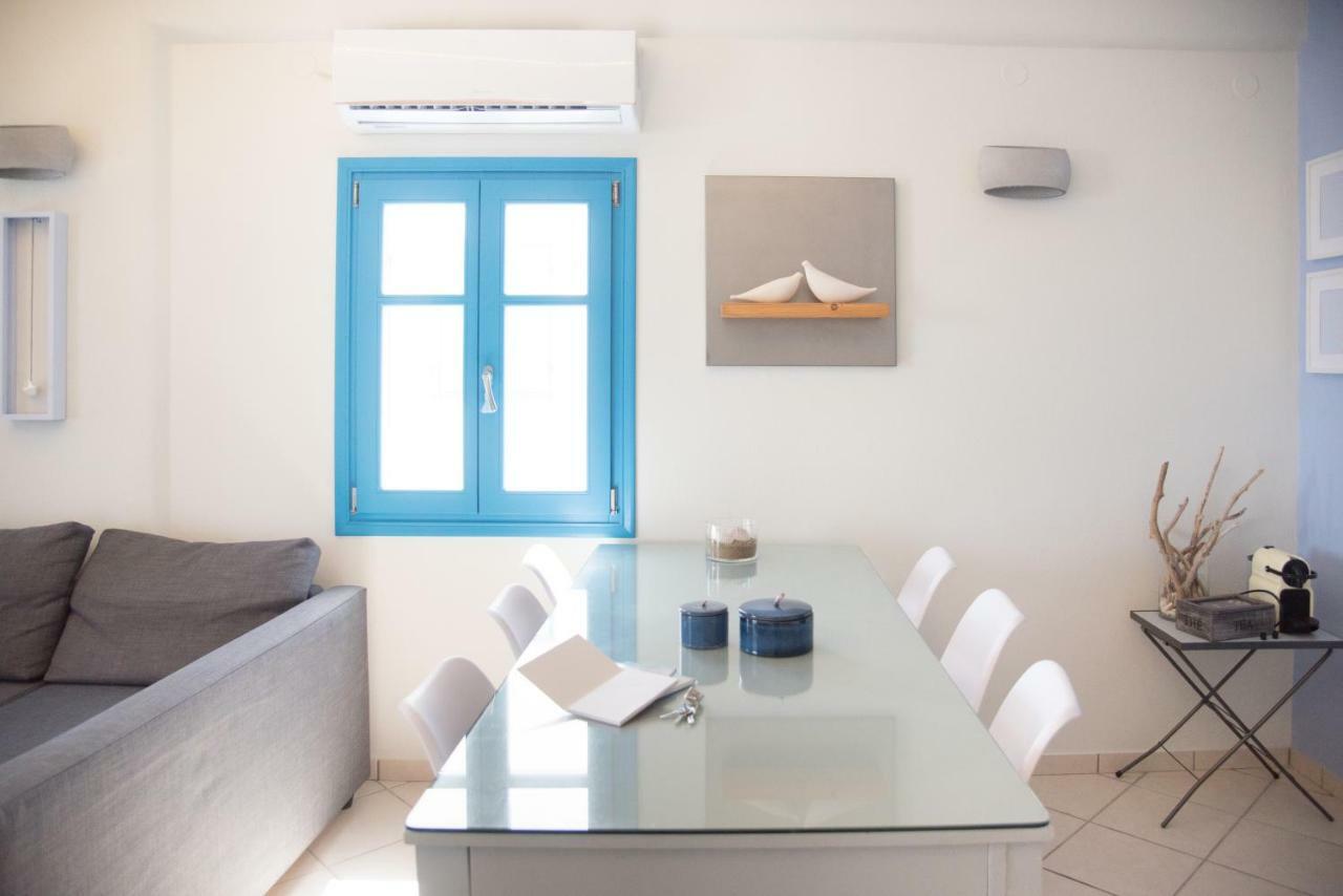 Just Blue With Amazing Sea Views In Piso Livadi Villa Bagian luar foto